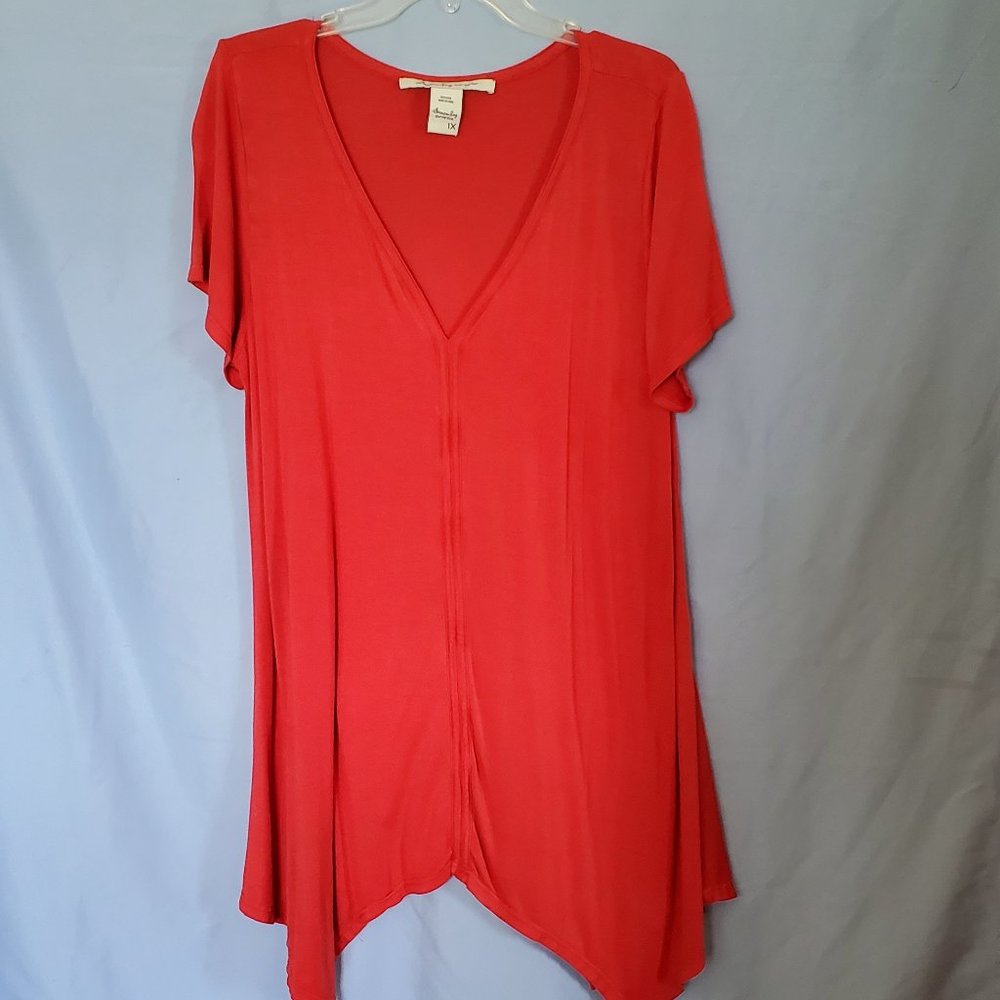 American Rag Cie Red Tunic Size 1X
